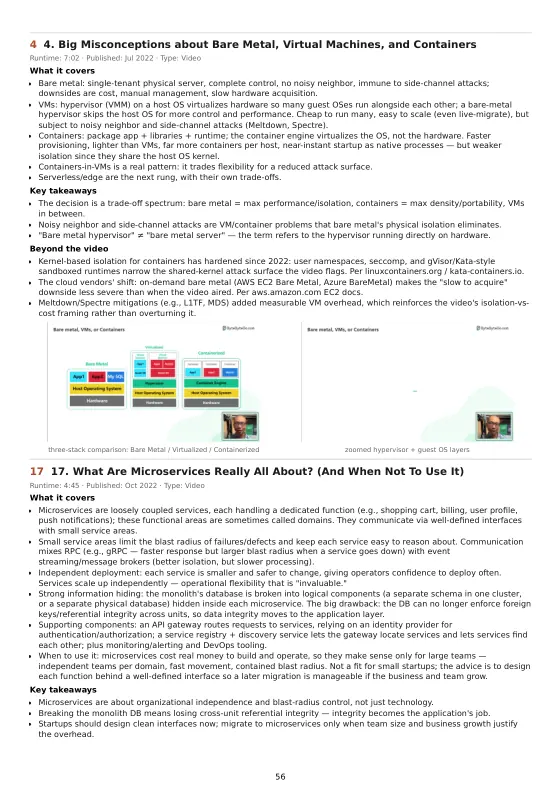 Page 56 of ByteByteGo — The Complete Channel Summary: Entry 4 — Bare metal, VMs and containers